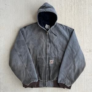 Carhartt JQ282 brown hooded work wear jacket